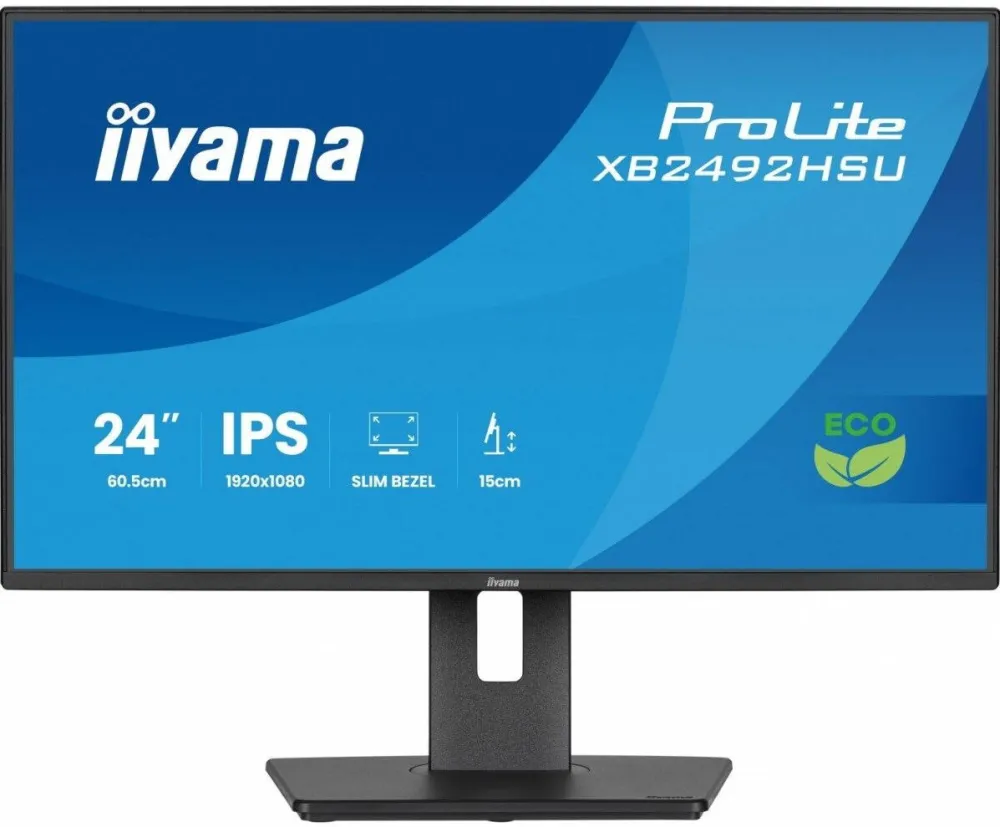 Monitor IIyama Monitor IIYAMA 24 inch, IPS, Full HD, 150 mm inaltime ajustabila, USB HUB, negru