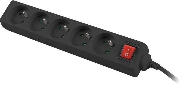 LANBERG Prelungitor universal, Lanberg, 5 prize, Lungime 3 m, Negru
