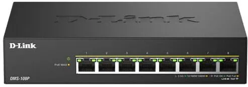 Switch D-Link Switch D-Link DMS-108P, 8 porturi, PoE, fara management
