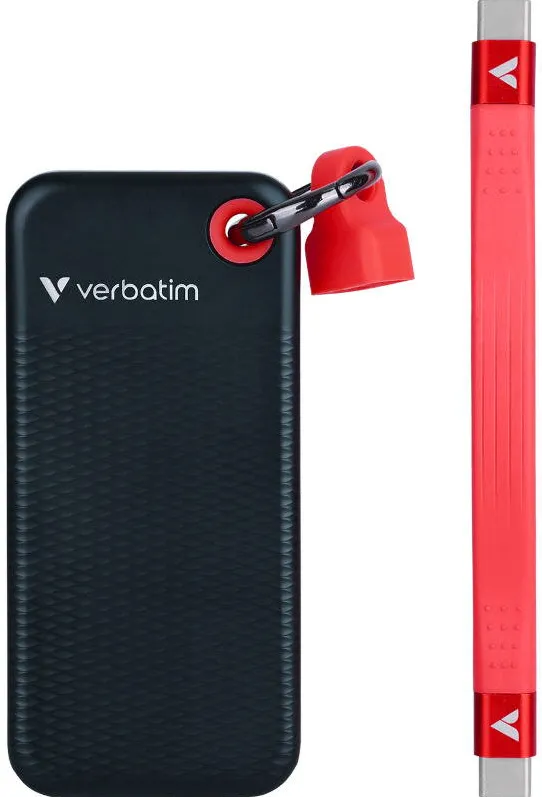 SSD Extern VERBATIM Pocket SSD USB 3.2 1TB Black/Red