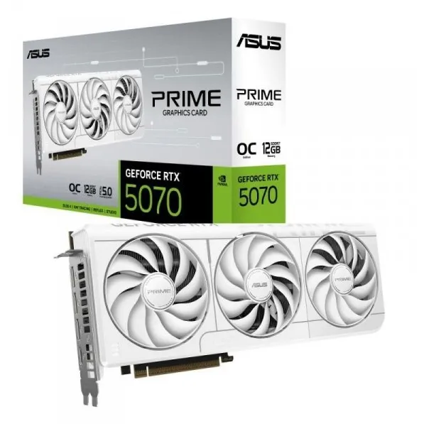 Placa Video Asus GeForce RTX 5070 PRIME OC WHITE