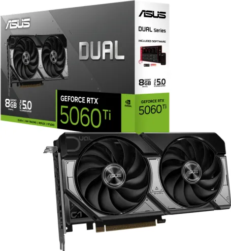 Placa Video Asus nVidia GeForce RTX 5060 Ti DUAL 8GB GDDR7 128 bit