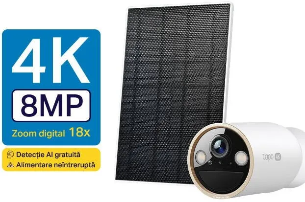 Camera Supraveghere TP-Link Solar-Powered Security Cam Kit TAPO C460