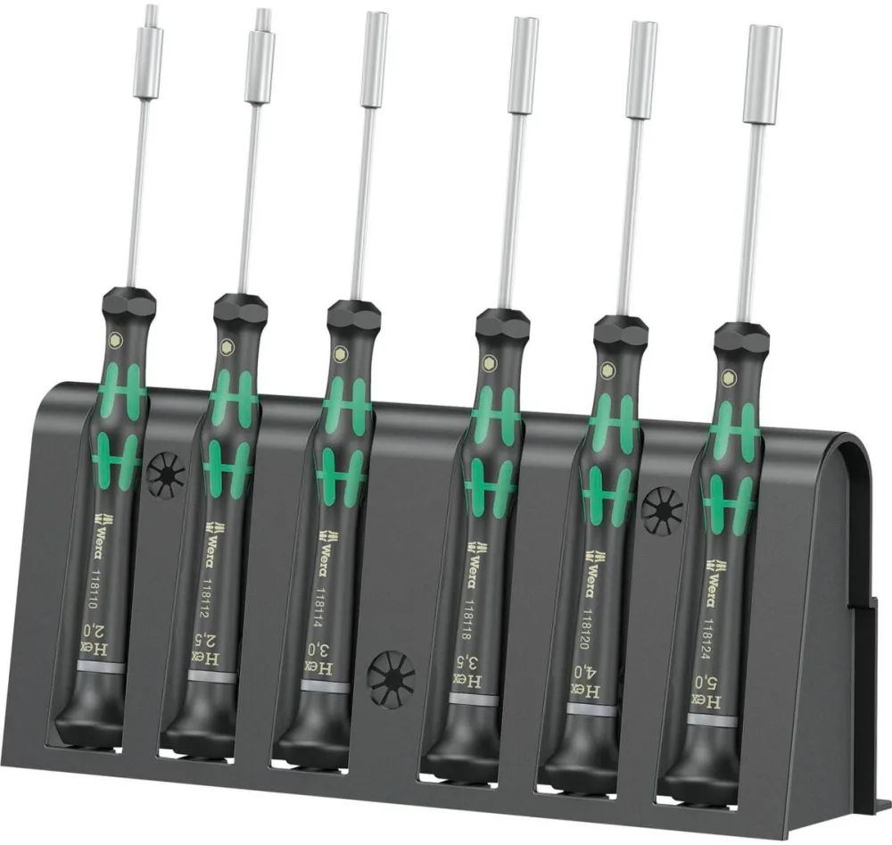 WERA 2069/6 for electronic applic. Set Surubelnite + Rack