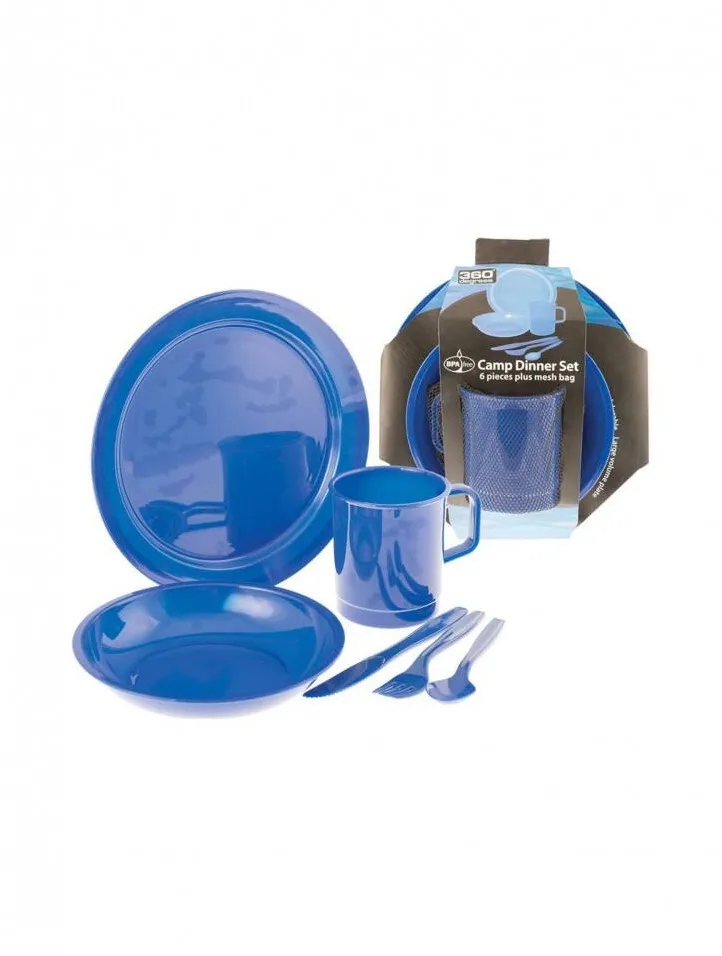 360 Degrees Set vase camping Dinner Set, 6 piese, BPA free, cu husa