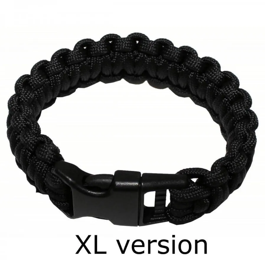 MFH Bratara paracord XL neagra