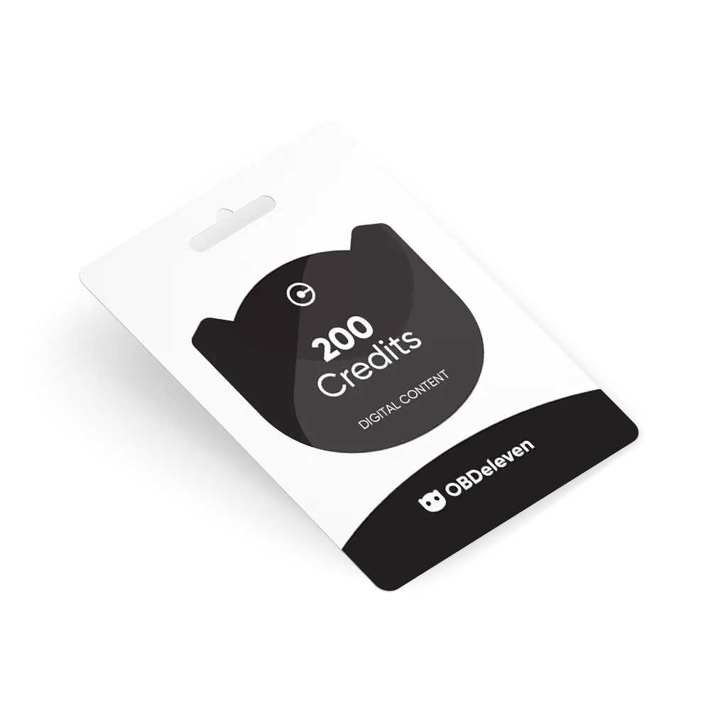 OBDeleven 200 Credits Card