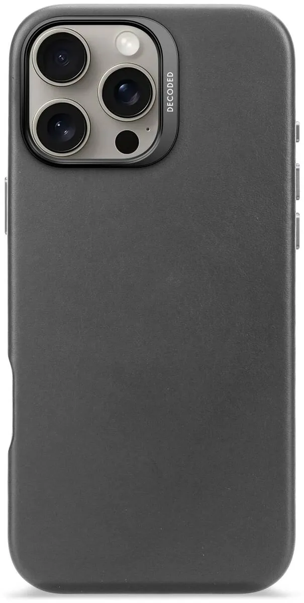 Husa piele naturala Decoded iPhone 16 Pro Max negru