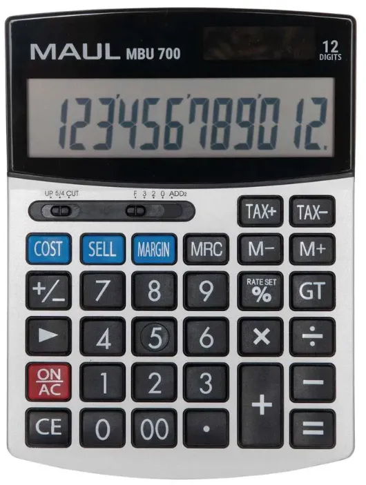 Maul Calculator de birou, MBU 700, 12 digits - negru