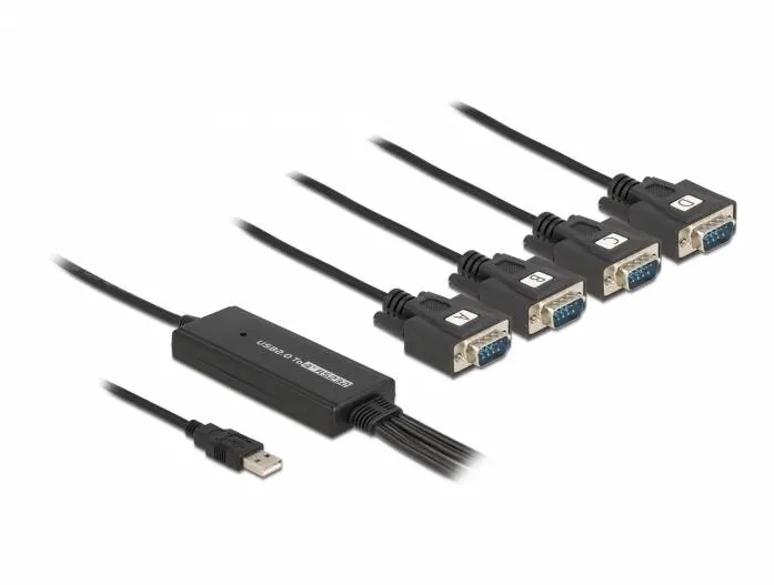 Adaptor DELOCK 61887, USB 2.0 > 4 x Serial serial USB RS-232 x 4