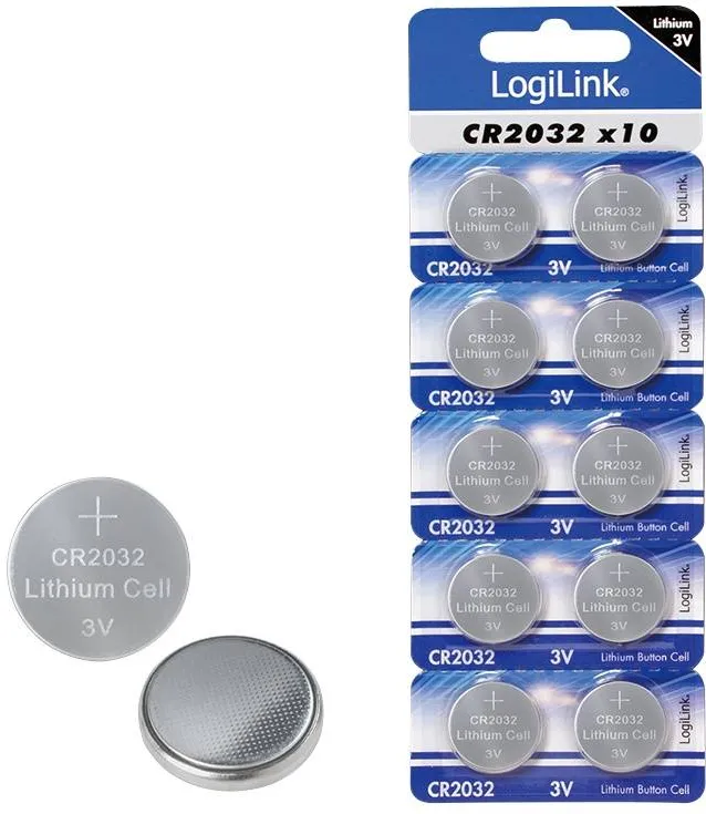 Logilink - Ultra Power CR2032 Lithium button cell, 3V, 10pcs