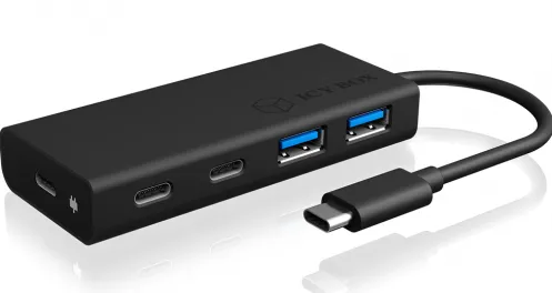 Hub USB Icy Box IB-HUB1426-CPD, 2x USB-C, 2x USB, Black