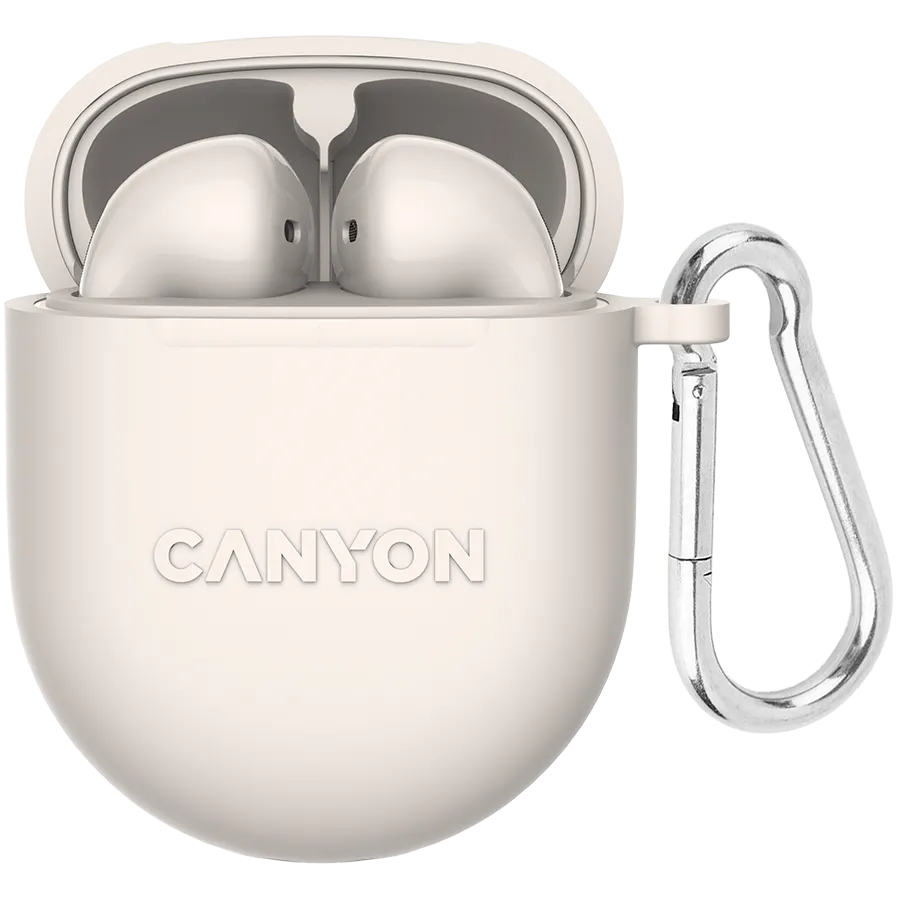 Casti CANYON TWS-6 Gaming Mode/BT 5.3 Bej