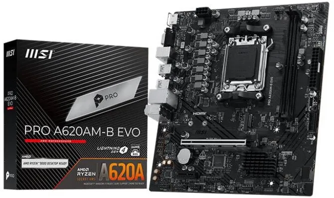 Placa de Baza MSI Placa de baza Msi PRO A620AM-B EVO, AM5, 2xDDR5, 128GB, Micro-ATX
