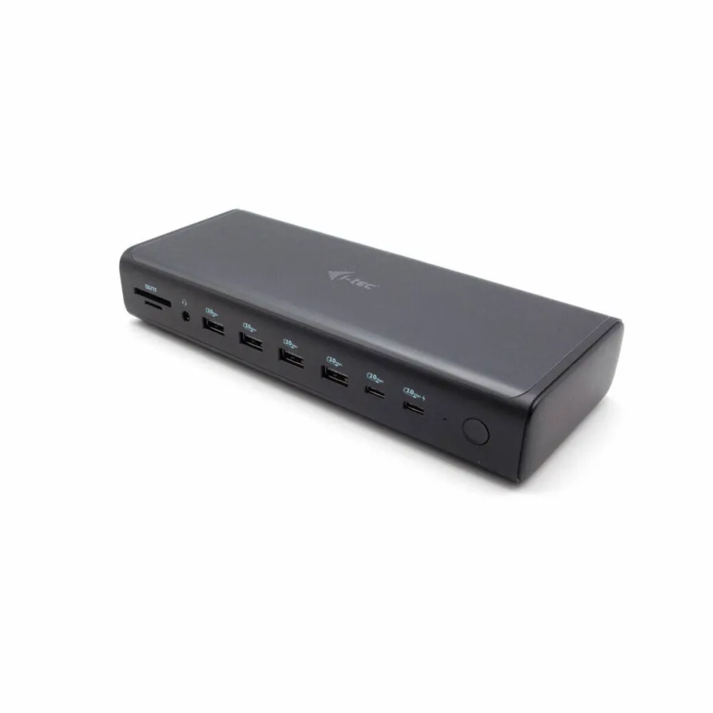 Hub USB I-TEC Dockstation i-Tec CA6MONITORDOCKPD, negru, 88x37mm, conexiuni multiple