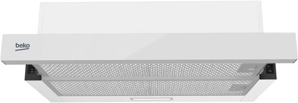 BEKO Hota incorporabila telescopica Beko HNT63322WH, Putere de absorbtie 320 mc/h, 59.8 cm, Alb