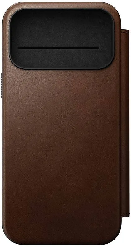 Husa protectie Nomad Modern Leather Folio iPhone 17 Pro Max maro