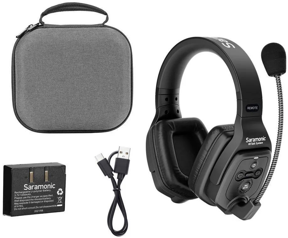 SARAMONIC Casti Wireless Saramonic WiTalk DRH Dual-ear Remote pentru Sistemul Intercom WiTalk Negru