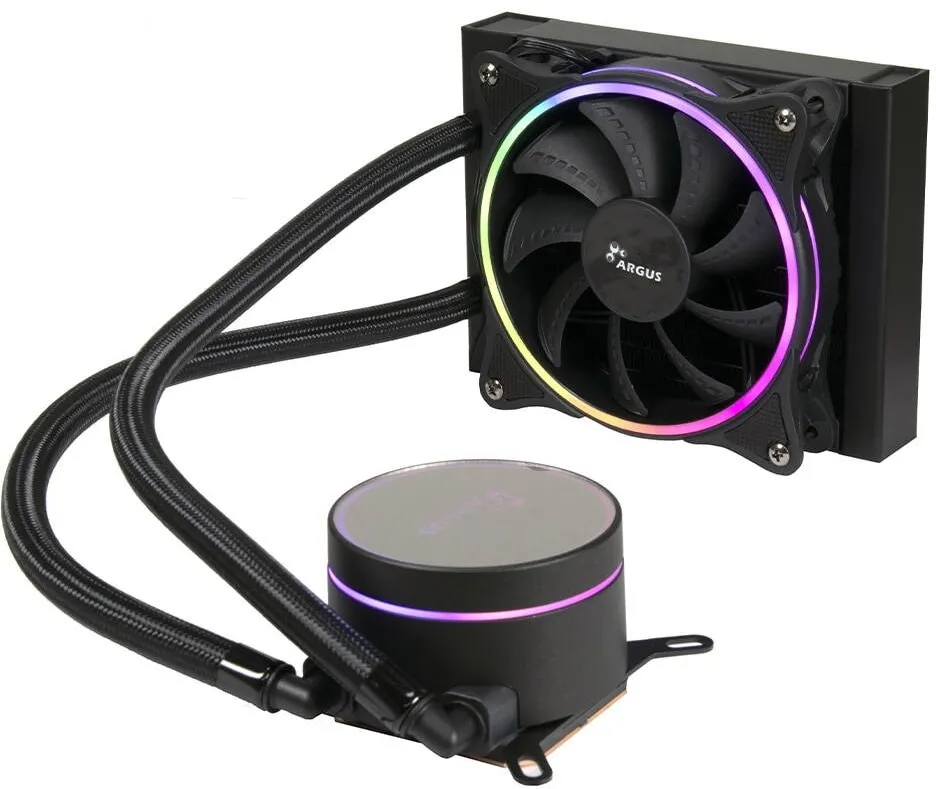 Cooler Argus Cooler procesor cu lichid Inter-Tech Iceman LC-120 iluminare aRGB, Negru