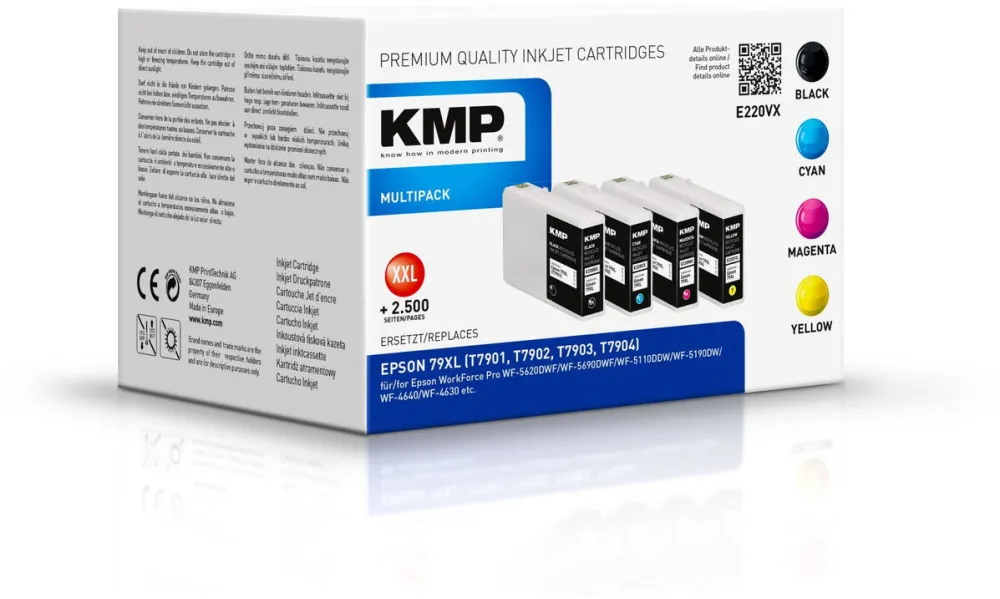 Cartus Imprimanta KMP Set 4 cartuse imprimanta, KMP, Compatibil cu Epson, Multicolor