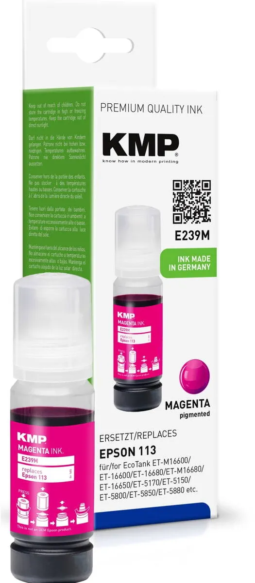 Cartus cerneala KMP compatibil Epson 113 T06B3 magenta 70 ml