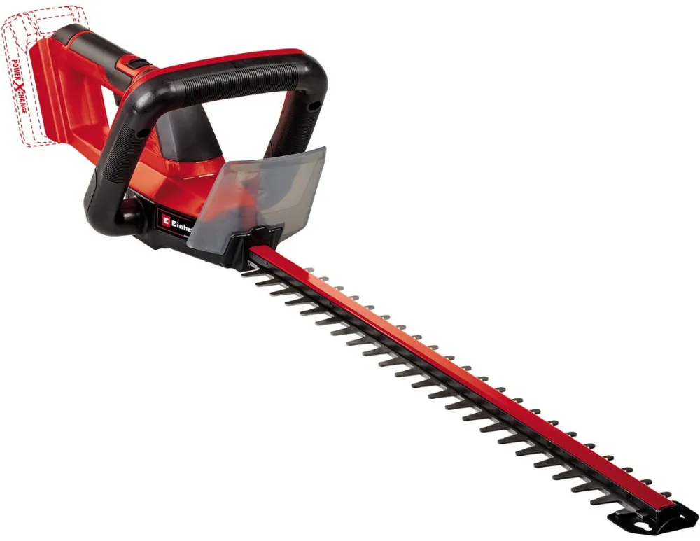 Einhell Foarfeca electrica pe acumulator pentru tuns gard viu Einhell GC-CH 18/50 Li Solo Power X-Change, 18 V, lama 50 cm, maner ajustabil, distanta dinti 17 mm, angrenaj metalic, fara acumulator si incarcator in setul de livrare