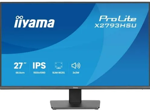 Monitor IPS LED Iiyama 27" X2793HSU-B1, Full HD 1920 x 1080, HDMI, DisplayPort, Boxe, 120 Hz, 1 ms Negru