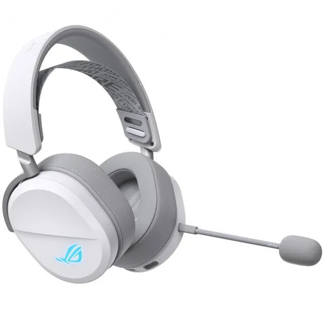 Casti Over-Head Asus Casti Gaming Wireless ASUS ROG PELTA, Wi-Fi 2.4Ghz, Bluetooth, USB-C, Titanium-Plated Diaphragm Drivers 50mm, ROG AURA RGB, PC, Mac, PS 4/5, Nintendo Switch, Xbox One, Android, iOS, 309gr., Alb