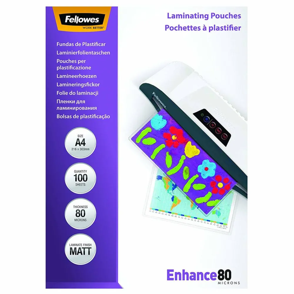 FELLOWES Laminating pouch 80 µ, 154x216 mm - A5, 100 pcs