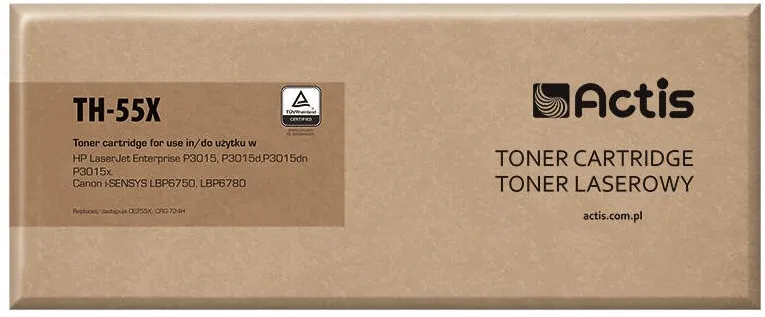 Toner imprimanta ACTIS COMPATIBIL TH-55X for HP printer; HP 55X CE255X, Canon CRG-724H replacement; Standard; 12500 pages; black