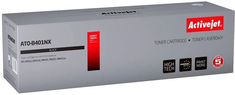 Toner imprimanta ACTIVEJET Compatibil ATO-B401NX for OKI printer; OKI 44992402 replacement; Supreme; 2500 pages; black