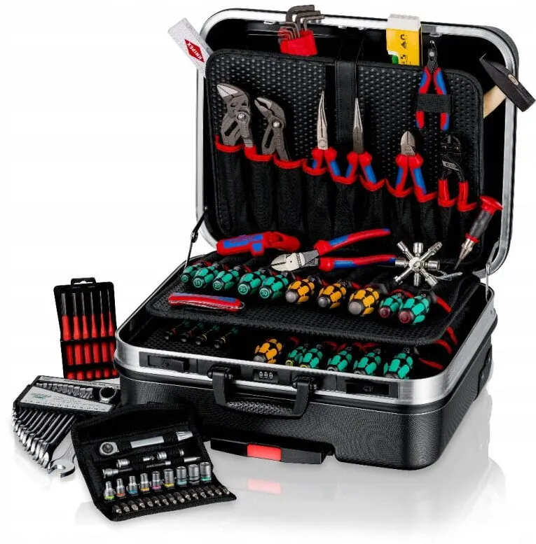 KNIPEX Valiza profesionala Knipex BIG Basic Move, 90 piese, capacitate 33 litri, constructie ABS negru