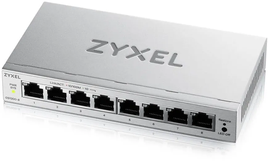 Switch ZyXEL Switch gestionat ZyXEL GS1200-8V3, 8 porturi Gigabit, 8xLAN, 302992