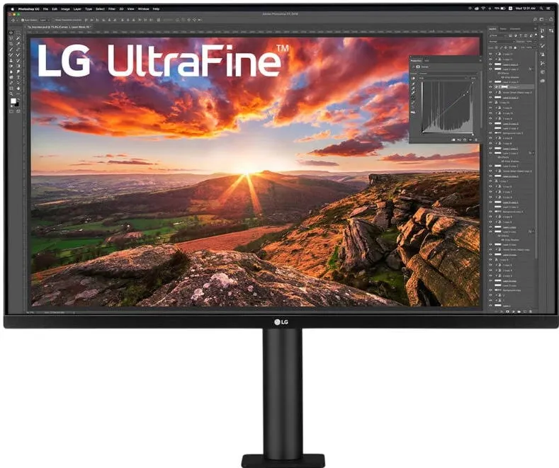 Monitor LED IPS LG UltraFine 31.5" 32UN880K-B, UHD (3840x2160), 60Hz, 5ms, USB Type-C, HDMI, Display Port, Ergo Stand, Pivot, negru
