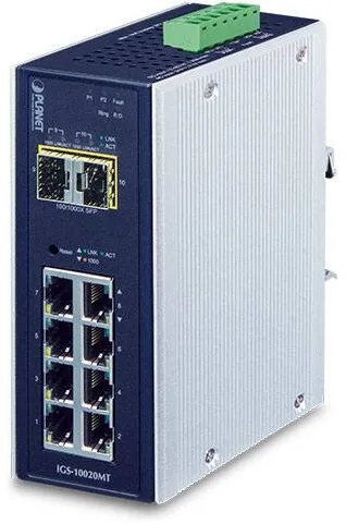 Switch Planet Industrial 8-Port 10/100/1000T + 2 100/1000X SFP