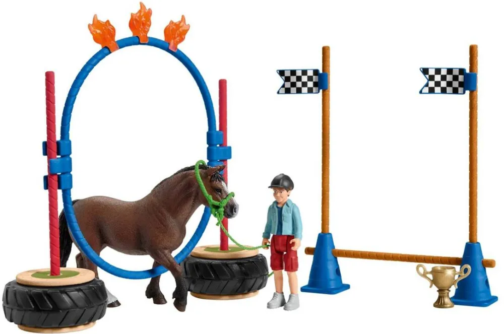 Schleich Jucarie Farm World 42482 Pony Agility Race