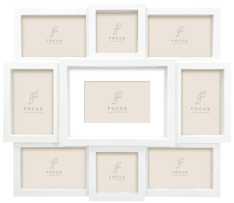 Rama foto FOCUS Collage 9 Pictures White