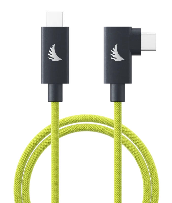 Angelbird Cable I USB-C 4.0 I Solid Flex Cable Right-Angle I Lime I 2 m