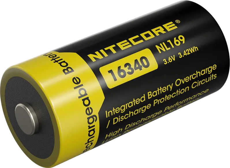 NITECORE battery RCR123A 16340 950mAh rechargeable