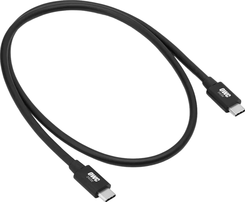 OWC Cable Thunderbolt - Universal + Full Capability f. all TB 3/4/USB-C/USB4 devices (100W) 0.8M