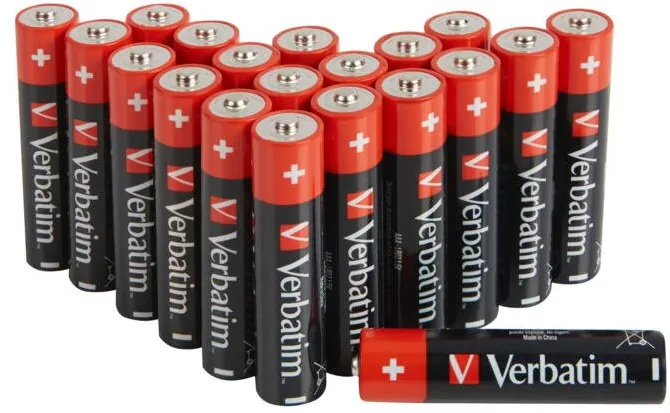 Baterii VERBATIM AAA (R3), 1.5V alcalina, 20 buc., "49876"