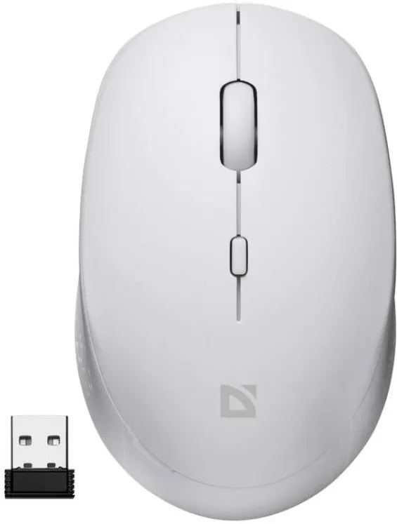 Mouse Defender Wireless silent click AURIS MB-027 800/1200/1600 DPI Alb