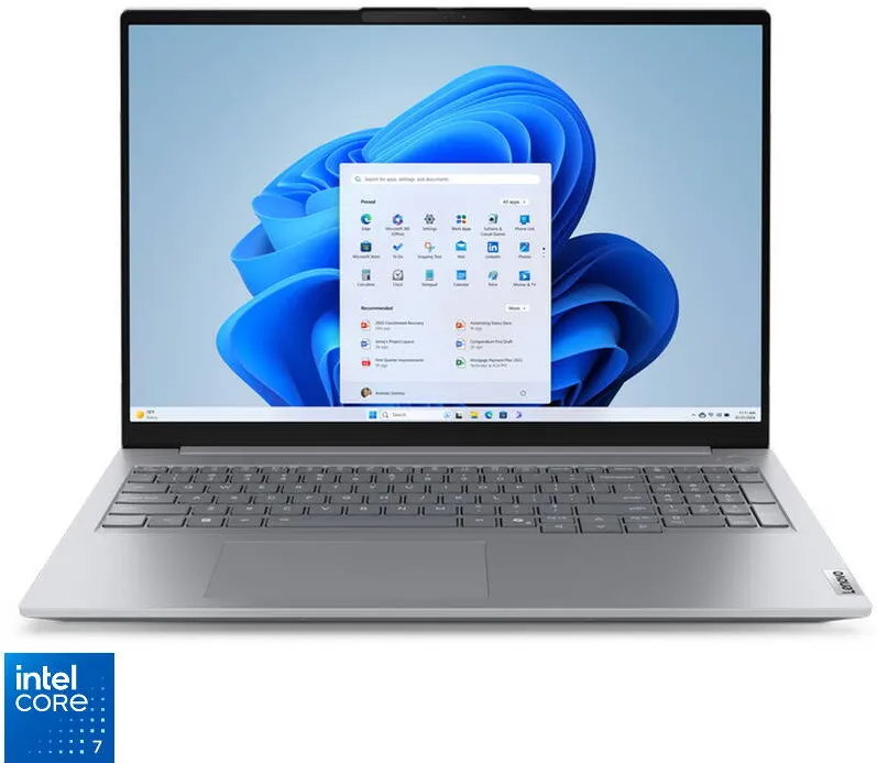 Laptop Lenovo 16'' ThinkBook 16 G8 IRL, WUXGA IPS, Procesor Intel Core 7 240H (24M Cache, up to 5.20 GHz), 16GB DDR5, 512GB SSD, Intel Graphics, Win 11 Pro, Arctic Grey