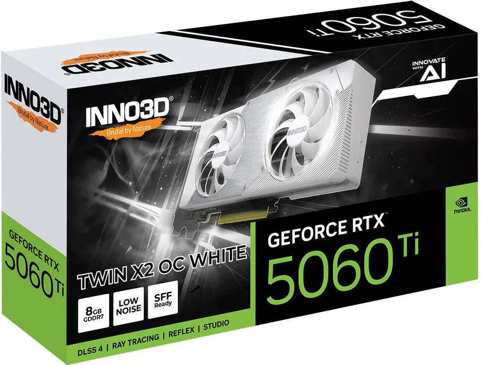 GeForce RTX 5060 Ti Twin X2 OC White 8GB GDDR7 128-bit DLSS 4.0