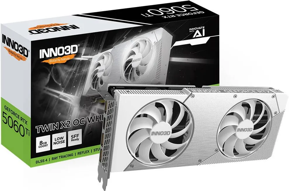GeForce RTX 5060 Ti Twin X2 OC White 8GB GDDR7 128-bit DLSS 4.0