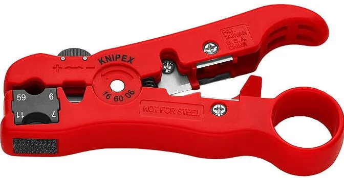 KNIPEX Wire stripping tool for coax and data cable