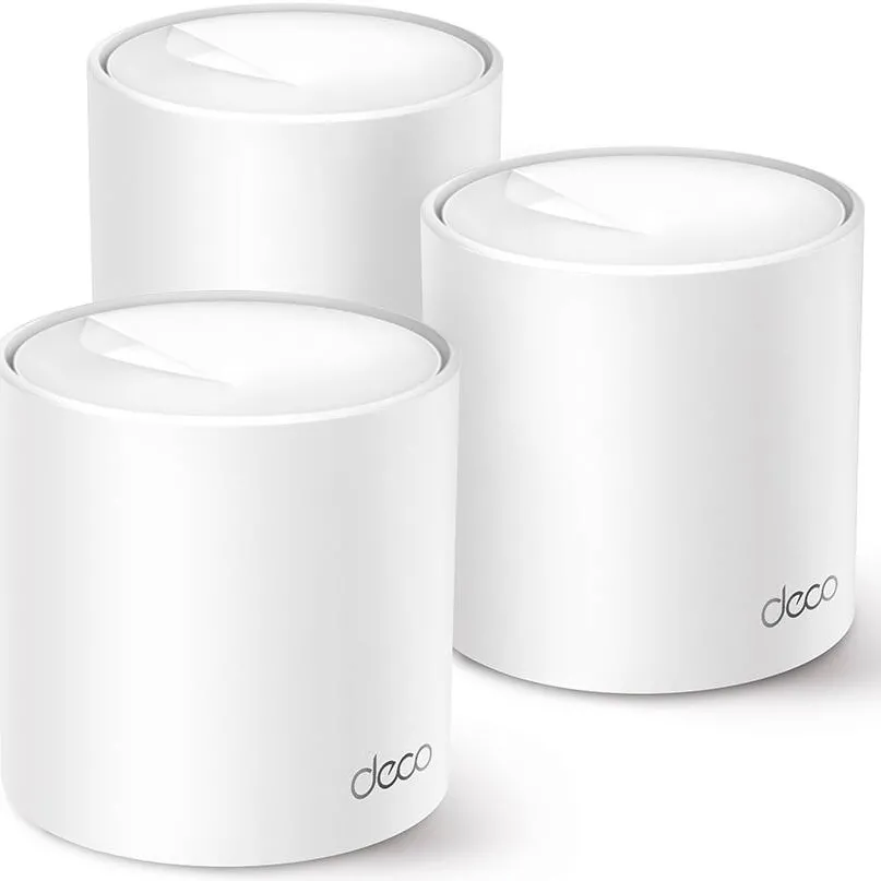 Access Point TP-Link Sistem Mesh Wi-Fi Deco X10 (3-pack), AX1500, Dual-Band Wi-Fi 6, cu acoperire completa pentru casa, Seamless Roaming, Self-Healing, Adaptive Path, Antivirus, Control Parental si Control Vocal