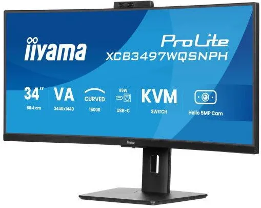 Monitor IIyama ProLite XCB3497WQSNPH-B1 - 120Hz | UWQHD | 34'' | VA | 0,4ms