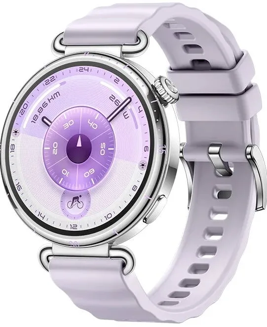 Smartwatch Huawei GT 6 41mm Stainless Steel Case, Curea Purple Fluoroelastome