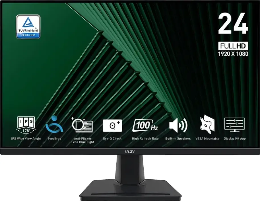Monitor MSI PRO MP245G - 23.8", IPS, Full HD, 1ms, 100Hz